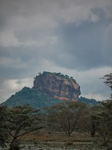 Sigiriya rock fortress above the Sri Lankan landscape