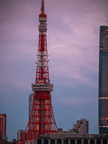 Distant Tokyo skyline beneath a clear sky